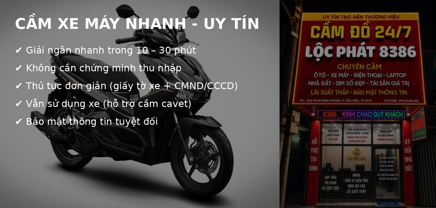cầm xe máy quận 7